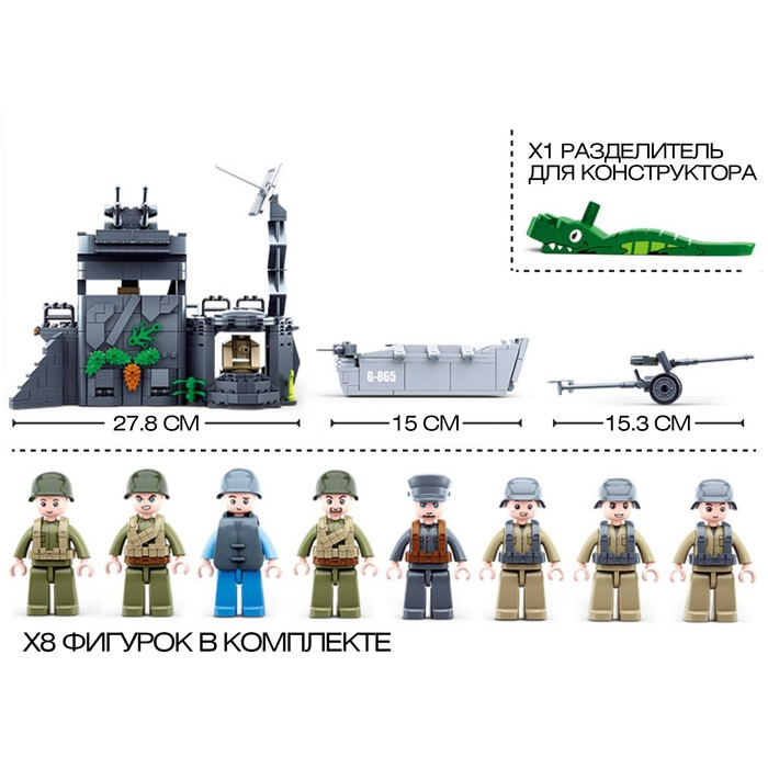 Конструктор Армия ВОВ &laquo;Прибрежная база&raquo;, 765 деталей