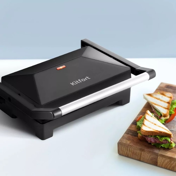 Бутербродница Kitfort КТ-3665, 800 Вт, 27,1х23 см, чёрная Бутербродница Kitfort КТ-3665, 800 Вт, 27,1х23 см, чёрная