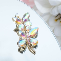 Брошь &laquo;Бабочки&raquo; парочка, цвет радужный в золоте
