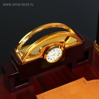 Набор настольный 6в1 (блок д/бумаг, подаст. д/печати, карандашница, часы, визитница,глобус)