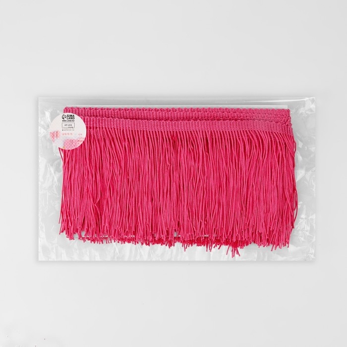 Тесьма декоративная &laquo;Бахрома&raquo;, 10 см, 5 &plusmn; 0,5 м, цвет малиновый