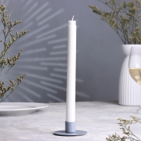 Подсвечник "Круг" металл на 1 свечу, 7х3 см, серый