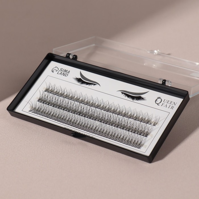 Набор накладных ресниц &laquo;Ласточкин хвост&raquo;, пучки, 10, 12, 14 мм, толщина 0,07 мм, изгиб D, 12 D