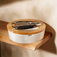 Орешница фарфоровая с орехоколом SL Home &laquo;Тренто&raquo;, 2 предмета: орешница, орехокол