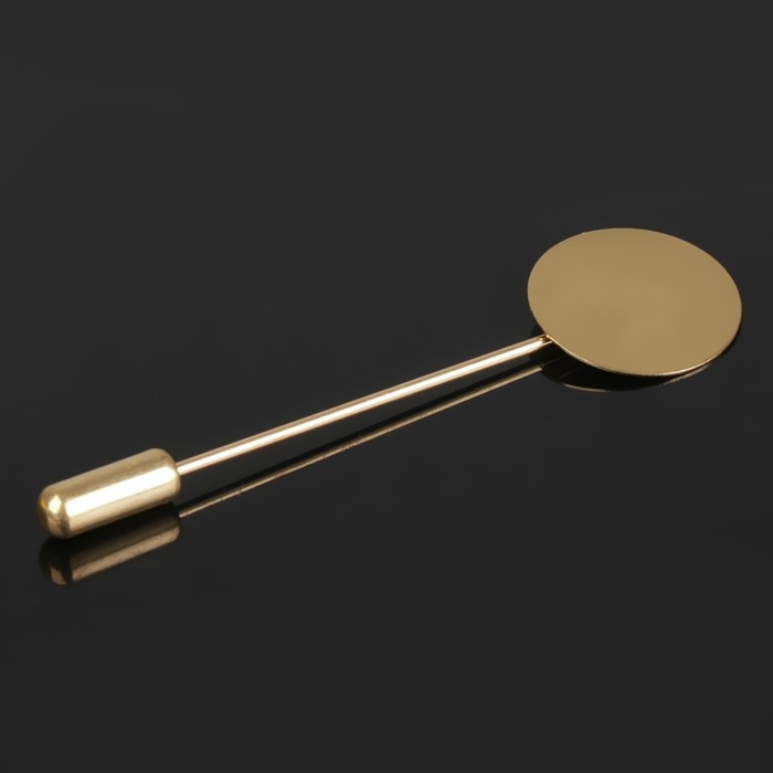 Основа «Брошь-игла» L=5 см, площадка 1,5 см (набор 5 шт.), цвет золото Основа «Брошь-игла» L=5 см, площадка 1,5 см (набор 5 шт.), цвет золото