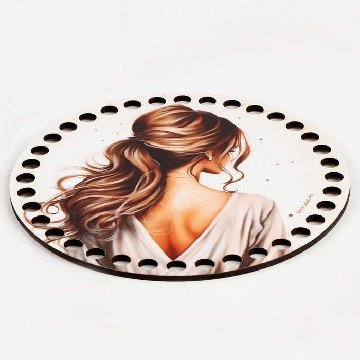 Донышки для вязания 2 в 1 &laquo;Красивая девушка&raquo;, круг 15 см, хдф 3 мм