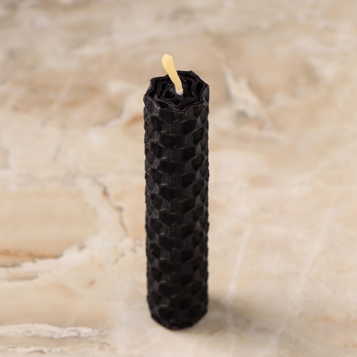 Набор свечей из вощины Набор свечей из вощины "Перерождение и новое начало" , 3 шт, 8х1,7 см, 45 мин, черный