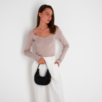 Сумка-багет на молнии, цвет чёрный Сумка-багет на молнии, цвет чёрный