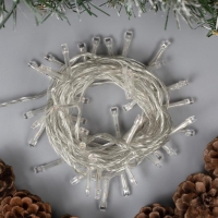 Гирлянда «Нить» 5 м, IP20, прозрачная нить, 50 LED, свечение тёплое белое, 8 режимов, 220 В Гирлянда «Нить» 5 м, IP20, прозрачная нить, 50 LED, свечение тёплое белое, 8 режимов, 220 В