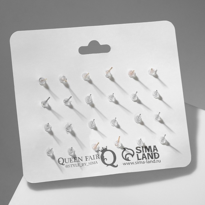 Набор серьги 12 пар &laquo;Вкусняшки&raquo; динозаврик и авокадо, цветные в золоте