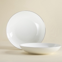 Тарелки глубокие SL Home &laquo;Каскарон&raquo;, 700 мл, d=20 см, набор 2 шт, костяной фарфор, белые