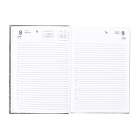 Ежедневник датированный 2025 A5 168 листов, Attomex. Arkona, твердая обложка, бумвинил с поролоном, ляссе,блок 70, серый