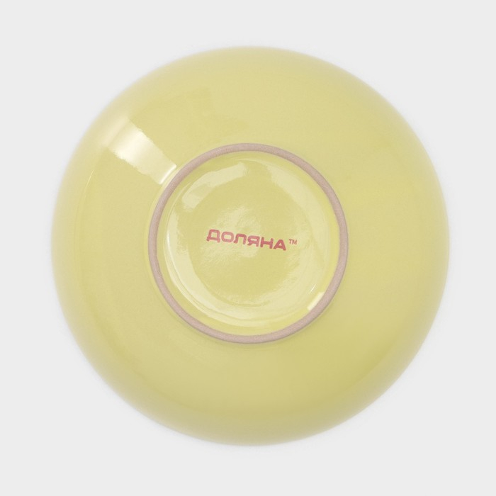 Набор тарелок керамических Доляна &laquo;Пастель&raquo;,18 предметов: 6 тарелок d=19 см, 6 тарелок d=27 см, 6 мисок d=19 см, цвет жёлтый