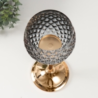 Подсвечник металл "Мерула" d=5,5см 13х13х35 см