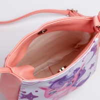 Сумка детская для девочки &laquo;Радужный единорог&raquo;, отдел на кнопке, цвет розовый, 17х12х5 см