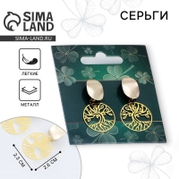 Серьги &laquo;Удача&raquo;, 2.5 х 4 см