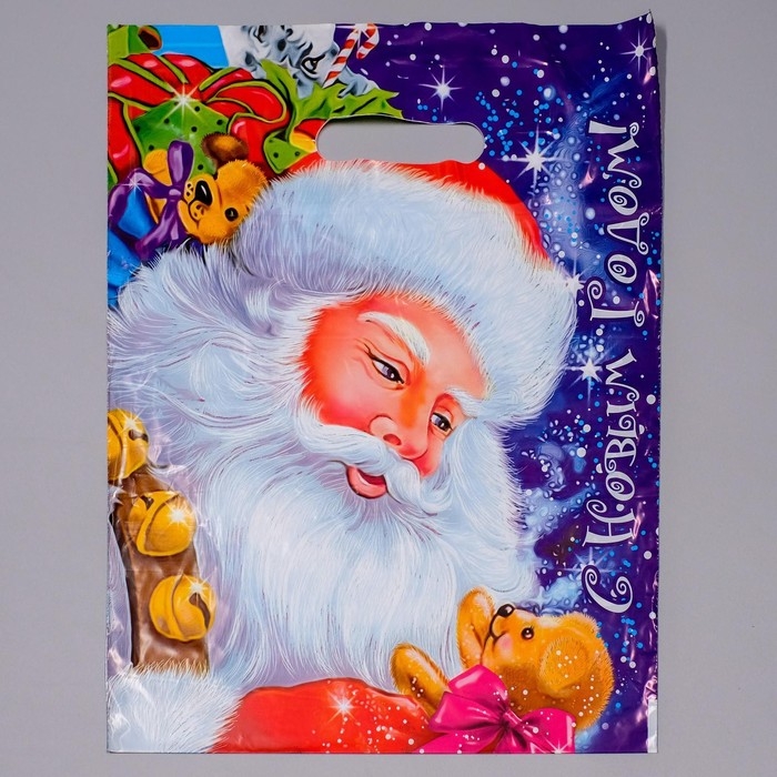 Пакет Пакет "Долгожданный подарок", полиэтилен. с вырубной ручкой, 40х30 см, 30 мкм набор 10 штук