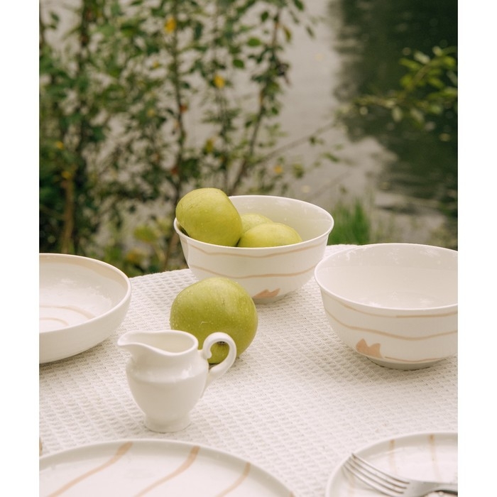 Набор салатников фарфоровых SL Home &laquo;Гатто&raquo;, 700 мл, d=15 см, цвет белый