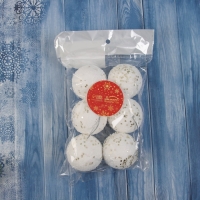 Набор шаров пластик d-5 см, 6 шт "Золотые вкрапления" Набор шаров пластик d-5 см, 6 шт "Золотые вкрапления"