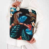 Сумка женская пляжная на молнии, цвет чёрный Сумка женская пляжная на молнии, цвет чёрный