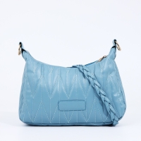 Сумка кросс-боди на молнии, цвет голубой