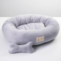 Лежанка с косточкой, 45х35х11 см, серая Лежанка с косточкой, 45х35х11 см, серая