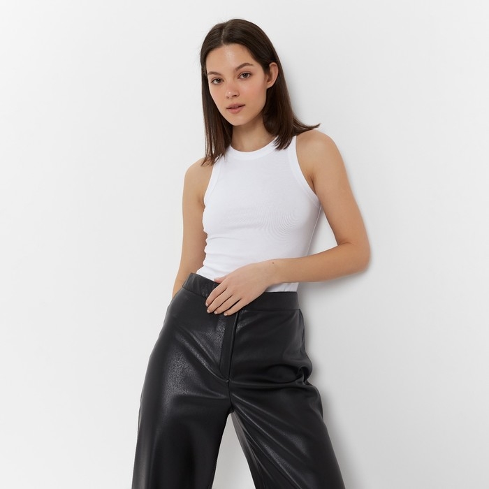 Майка женская MINAKU: Basic line цвет белый, р-р 42 Майка женская MINAKU: Basic line цвет белый, р-р 42