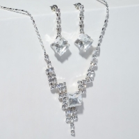 Набор 2 предмета: серьги, колье &laquo;Лёгкий флирт&raquo;, ромбики, цвет МИКС, 45 см