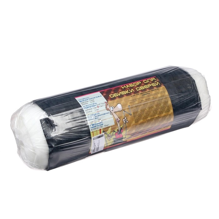 Комплект для обивки дверей, 110 &times; 200 см: иск.кожа, поролон 5 мм, гвозди, струна, серый, &laquo;Рулон&raquo;