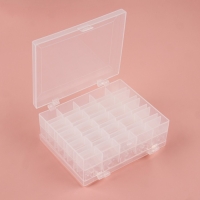 Набор шпулек в двустороннем органайзере, d = 20 мм, 25 шт, цвет прозрачный Набор шпулек в двустороннем органайзере, d = 20 мм, 25 шт, цвет прозрачный