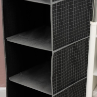 Органайзер подвесной Доляна &laquo;Кло&raquo;, 4 отделения, 30&times;30&times;80 см, цвет чёрный