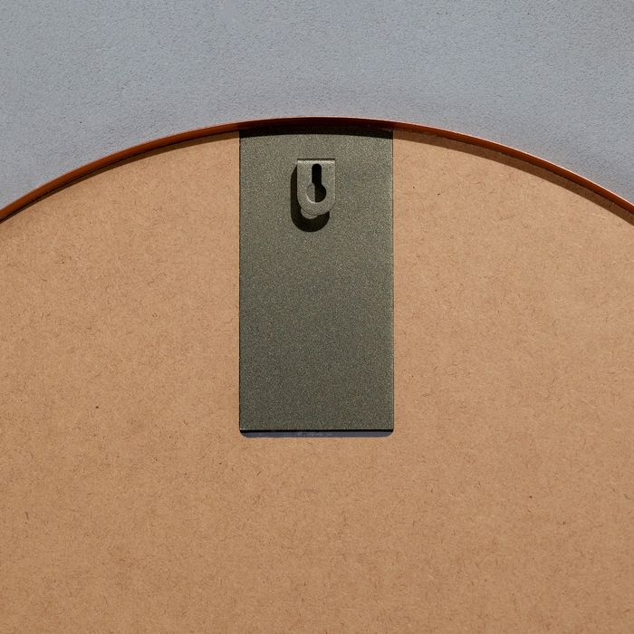 Зеркало настенное в круглом корпусе из металла,  D=60, медный Рубин