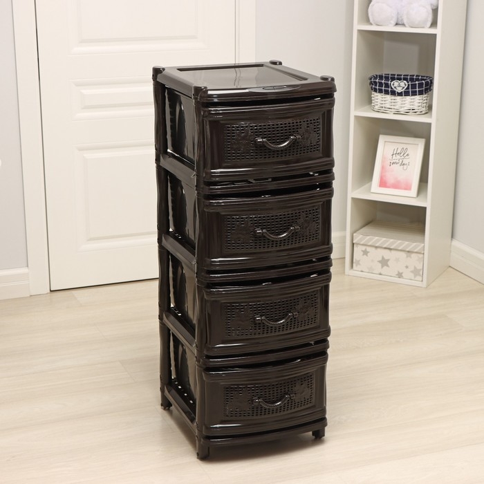 Комод 4-х секционный &laquo;Эконом&raquo;, цвет коричневый