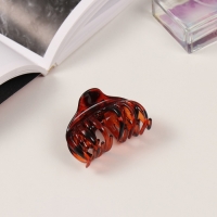 Краб для волос "Флориана" (набор 3 шт) объём, 6,5 и 3,5 см, тёмно-коричневый