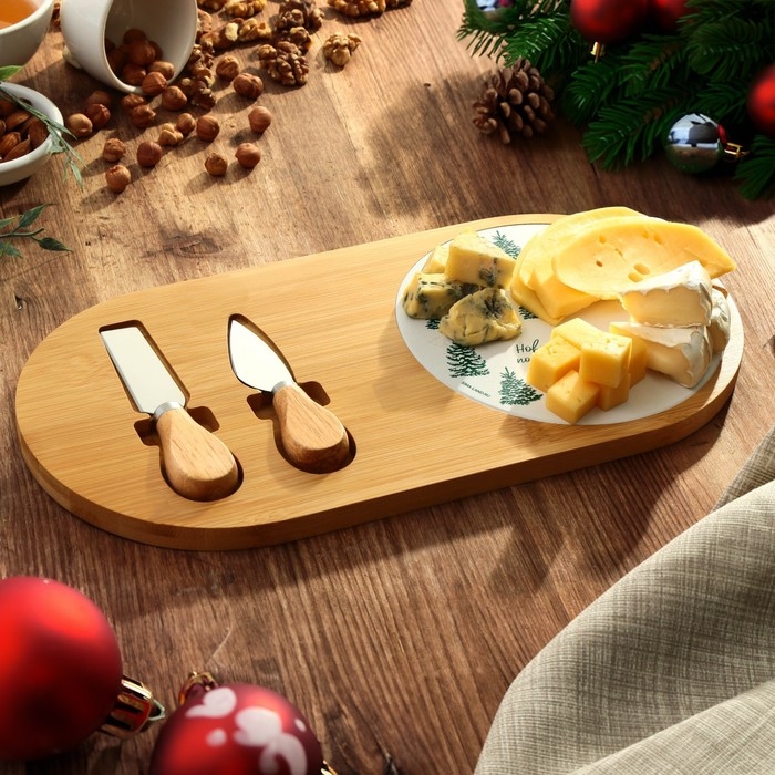 Новый год. Набор для подачи сыра &laquo;Новый год подарит сказку&raquo;, 18 х 36 см