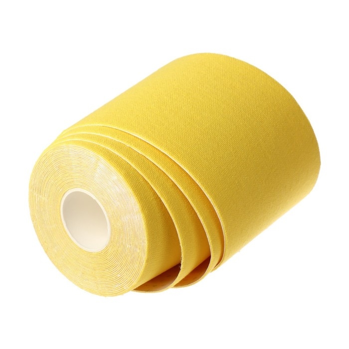 Кинезио - тейп, 7,5 см &times; 5 м, цвет жёлтый