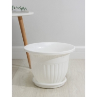 Горшок с поддоном &laquo;Лозанна&raquo;,11 л, цвет белый