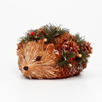 Декоративный сувенир из природных материалов &laquo;Ёжик&raquo; 17 &times; 17 &times; 12 см