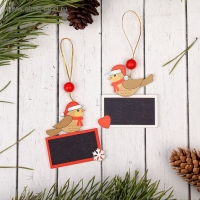 Подвеска новогодняя &laquo;Зимушка&raquo; с досочкой для пожеланий, под мел, МИКС