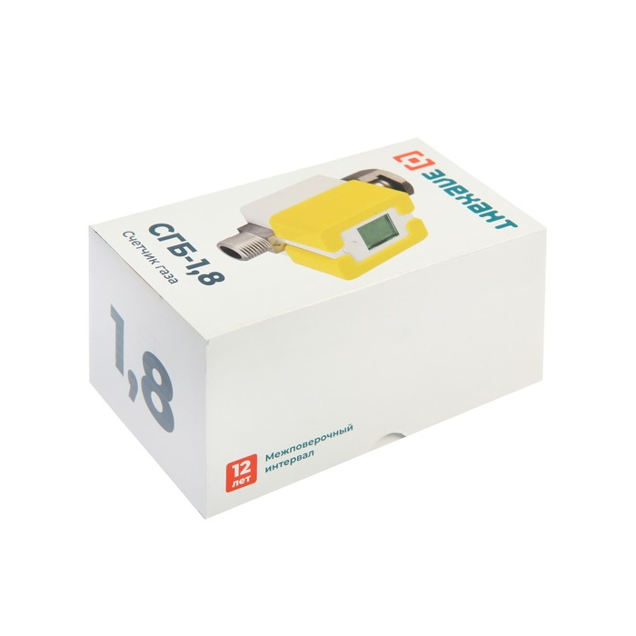 Счетчик газа "ЭЛЕХАНТ" СГБ-1.8, 1/2", белый