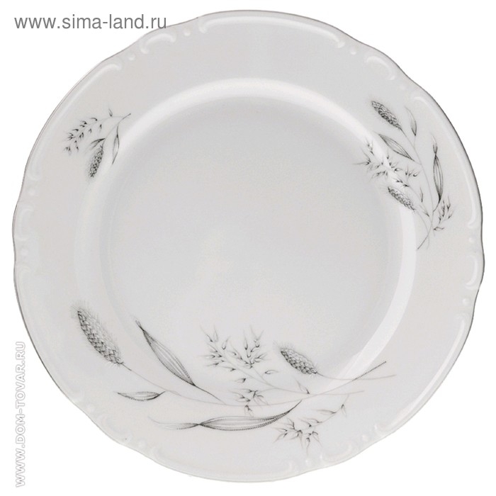 Тарелка Thun 1794 A.S Constance &laquo;Серебряные колосья, отводка платина&raquo;, 21 см