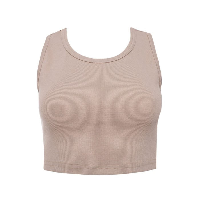 Топ женский MINAKU: Basic line цвет бежевый, р-р 42