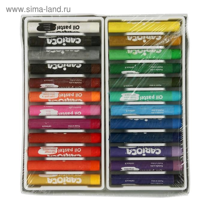 Пастель масляная 24 цвета, Carioca Oil Pastel, премиум яркая, супермягкая, картон, европодвес