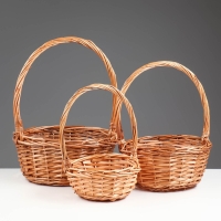 Набор корзин, 3 шт, 30&times;22/33 см,  26&times;12/28 см, 20&times;10/23 см, ива