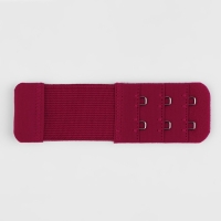 Застёжка-удлинитель для бюстгальтера, 3 ряда 2 крючка, 3,2 × 10,5 см, 5 шт, цвет бордовый Застёжка-удлинитель для бюстгальтера, 3 ряда 2 крючка, 3,2 × 10,5 см, 5 шт, цвет бордовый