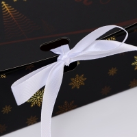 Новый год. Коробка подарочная новогодняя складная, упаковка, &laquo;Ночая стуж&raquo;, 16 &times; 12 &times; 5 см.