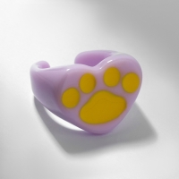 Кольцо "Лапка", цвет сиренево-жёлтый, безразмерное Кольцо "Лапка", цвет сиренево-жёлтый, безразмерное