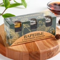 Набор варенья с сосновыми шишками &laquo;Графика&raquo;: с брусникой, классическое, с грушей, 90 г (3 шт. х 30 г).