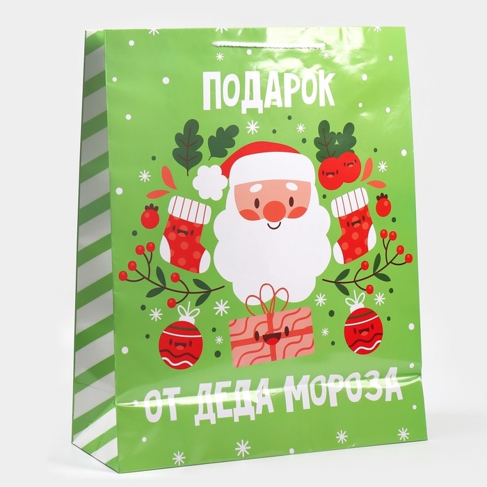 Пакет подарочный новогодний ламинированный XL &laquo;Подарок от дедушки&raquo;, 40 х 49 х 15 см