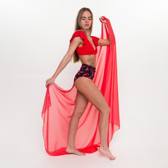 Парео женское, цвет красный, размер 120х170 см